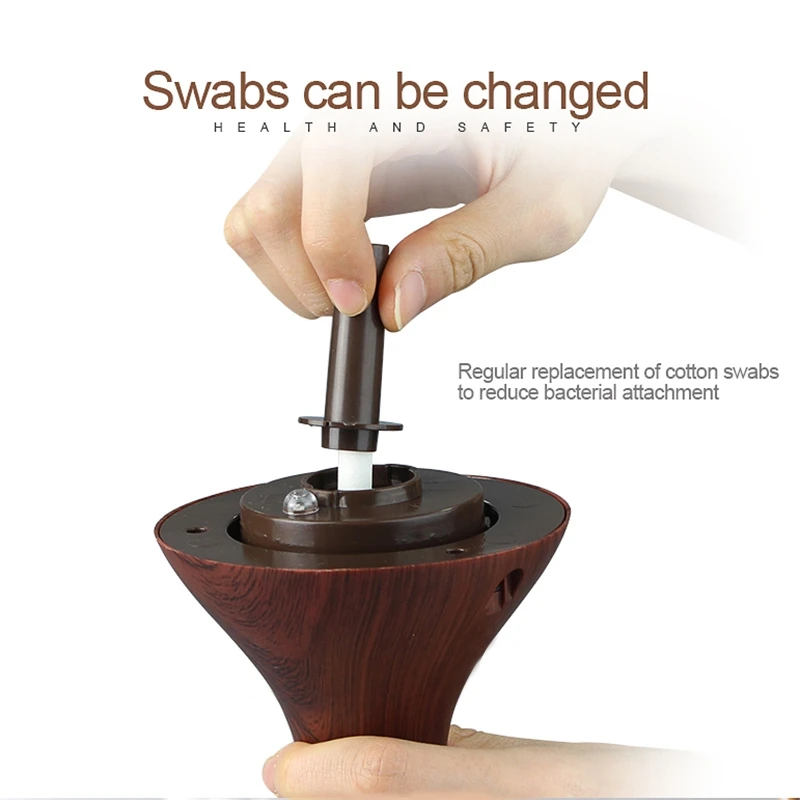 Usb 300Ml Aroma Humidifier Aromatherapy Wood Grain 7 Color Led Lights Electric Aromatherapy Essential Oil Aroma Diffuser