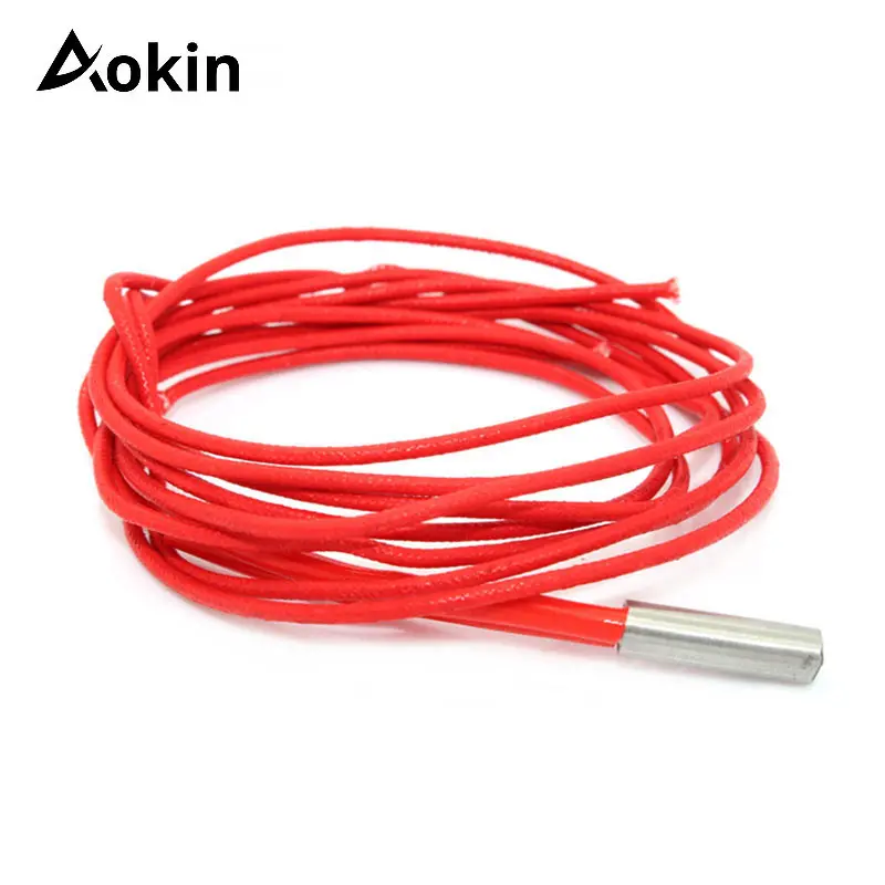 

12 В 40 Вт Керамический нагреватель картриджа 6 мм * 20 мм для экструдера, детали для 3D принтеров, нагревательная трубка 12 в 40 Вт 1 м, экструзионна...