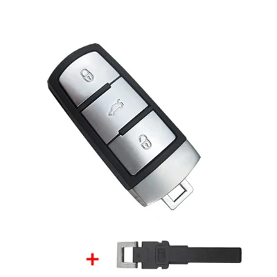 Умный дистанционный брелок OkeyTech для VOLKSWAGEN Passat B6 3C B7 Magotan CC 3 4 кнопки, чехол для автомобильного ключа с бесплатным подарком - Количество кнопок: 3 Кнопки