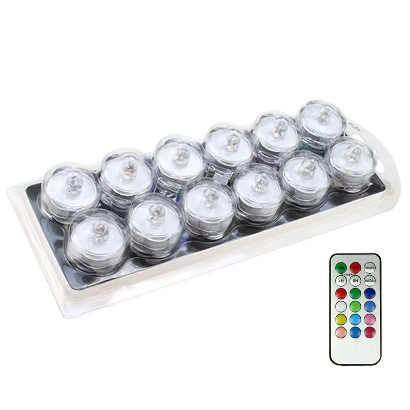 Remote controlled battery candle Floralyte Submersible Vase led tea Light floral lamp Wedding party Bar table decor-multicolor |