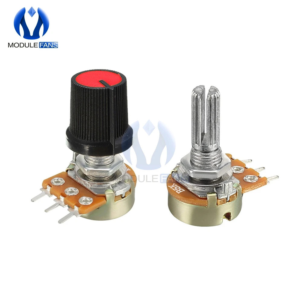 10 шт. красный линейный конический роторный потенциометр крышка ручка резистор