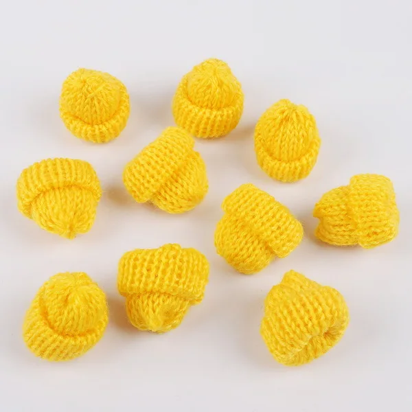 Yellow Новое поступление, 1 шт. и 10 шт./лот, шерстяная шапка, шапка для рождественской елки, сделай сам, украшение одежды, украшение для волос, ювелирные изделия, материал, аксессуары - Цвет: Yellow