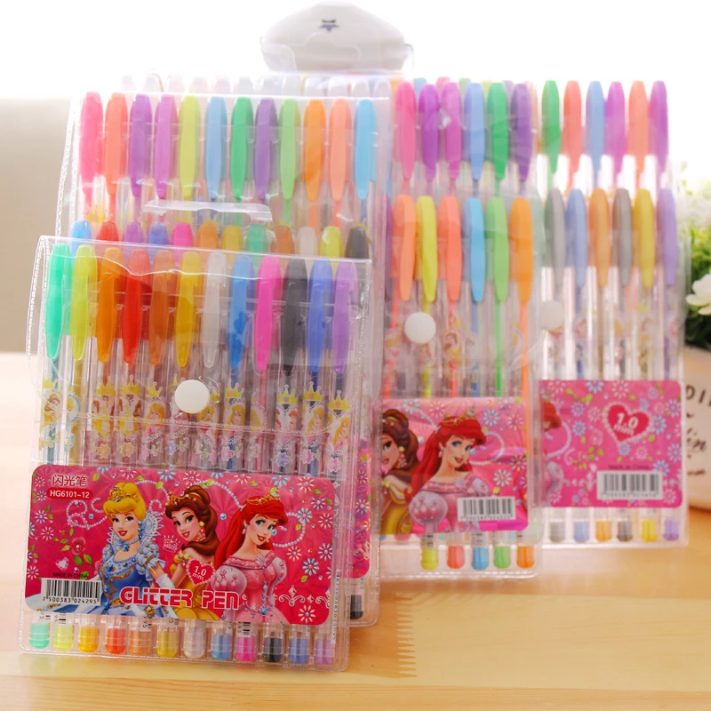 10 Лот 6 шт./лот гелевая ручка Карамельный цвет В стиле принцессы люминесцентные