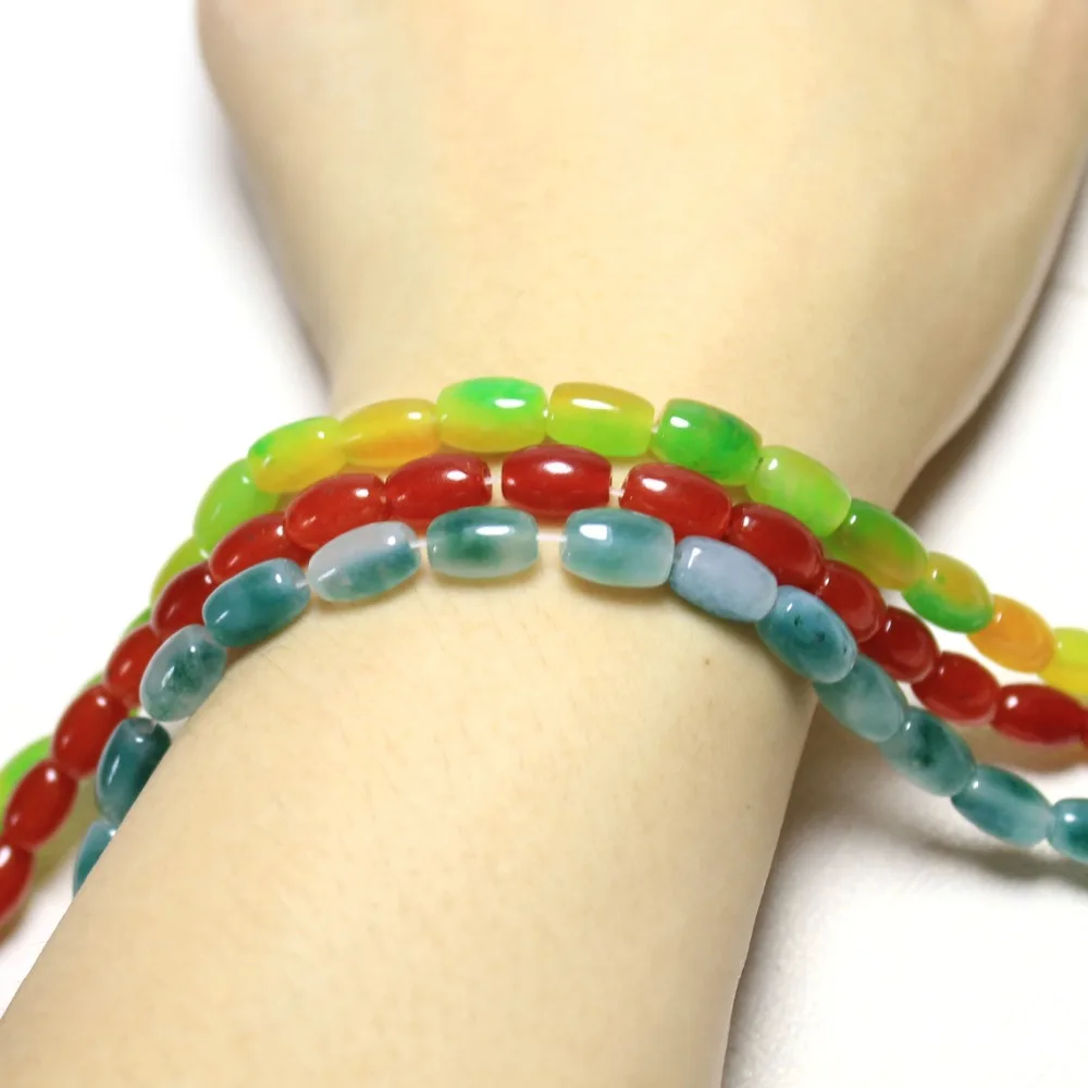 Оптовая продажа женской Девушки 6*9 мм Райс Форма 3 Цвет Натуральный Белый Камень