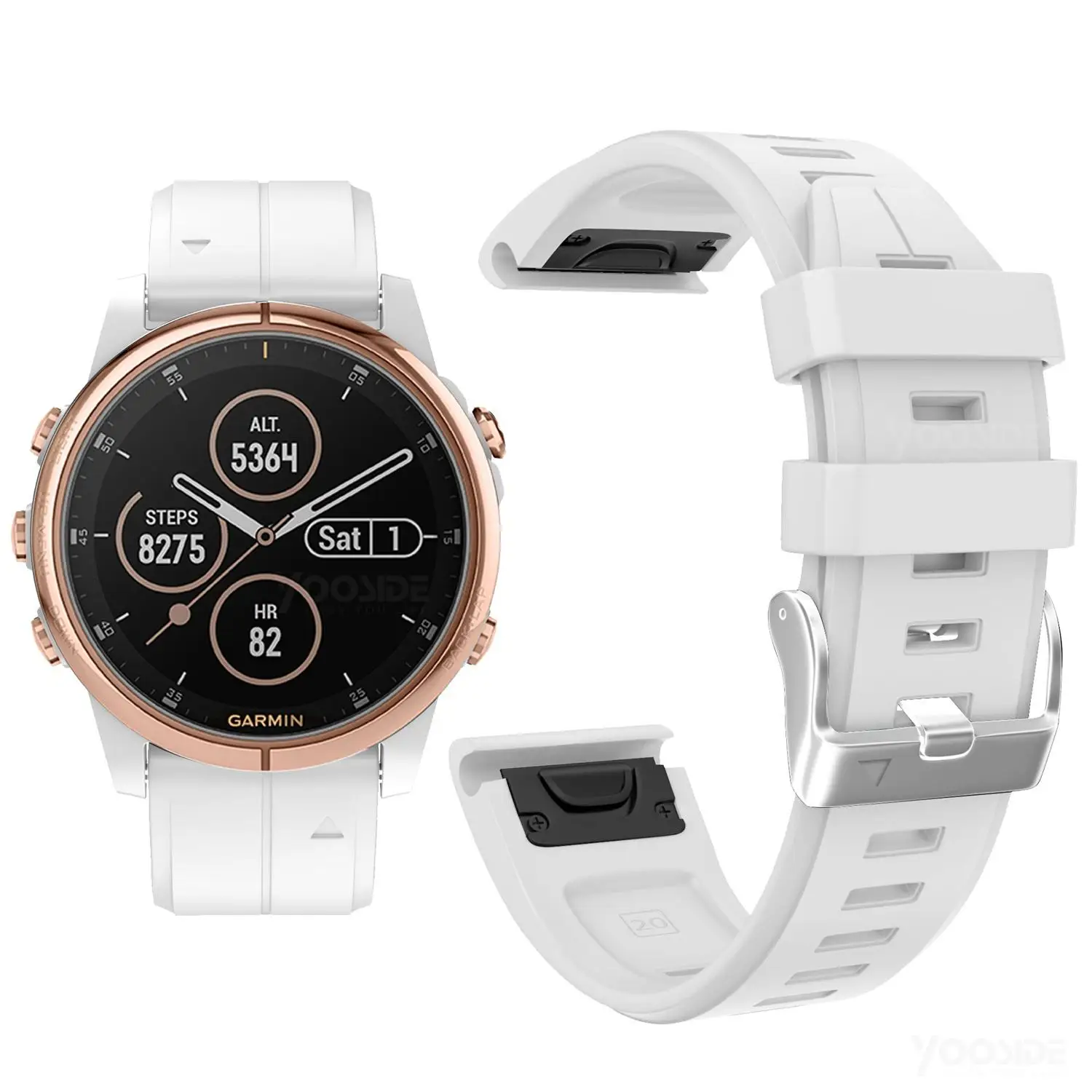 YOOSIDE ремешок для часов Fenix 6S 20 мм Quick Fit силиконовый спортивный водонепроницаемый браслет для Garmin Fenix 5S/5S Plus Smartwatch