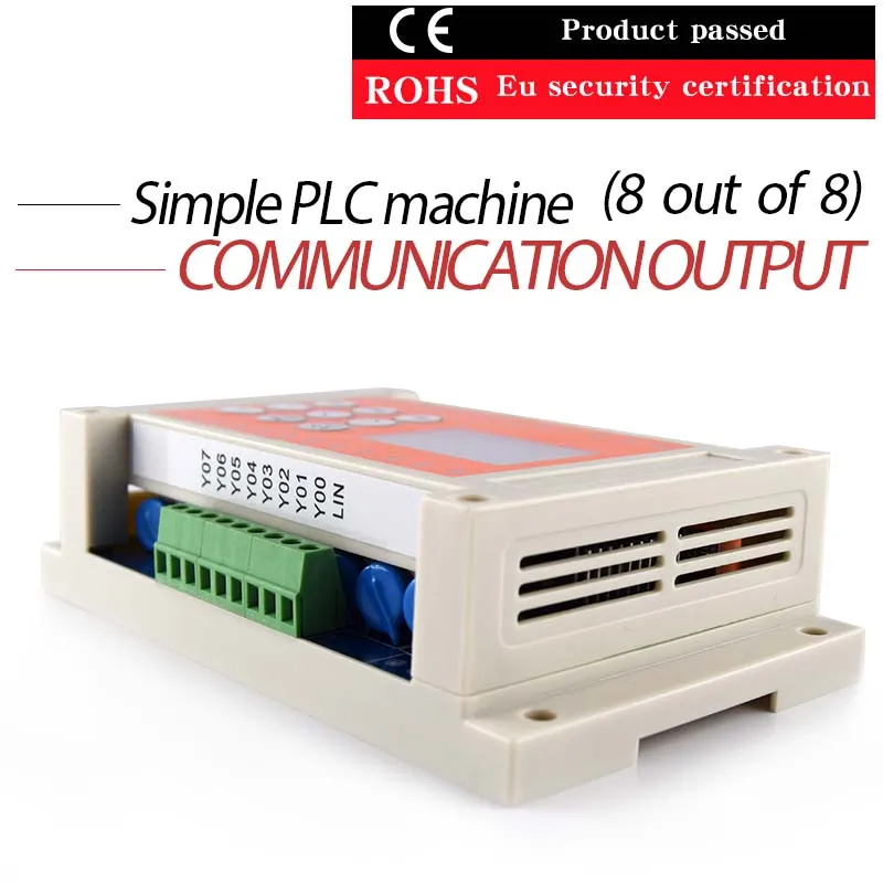 

Simple PLC8 into 8 out programmable multiple time relay inte