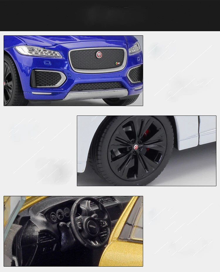 WELLY 1:24 Высокая имитация классического литья под давлением Автомобиля JAGUAR FPace внедорожник металлический сплав модель автомобиля для детей подарок игрушка автомобиль коллекция