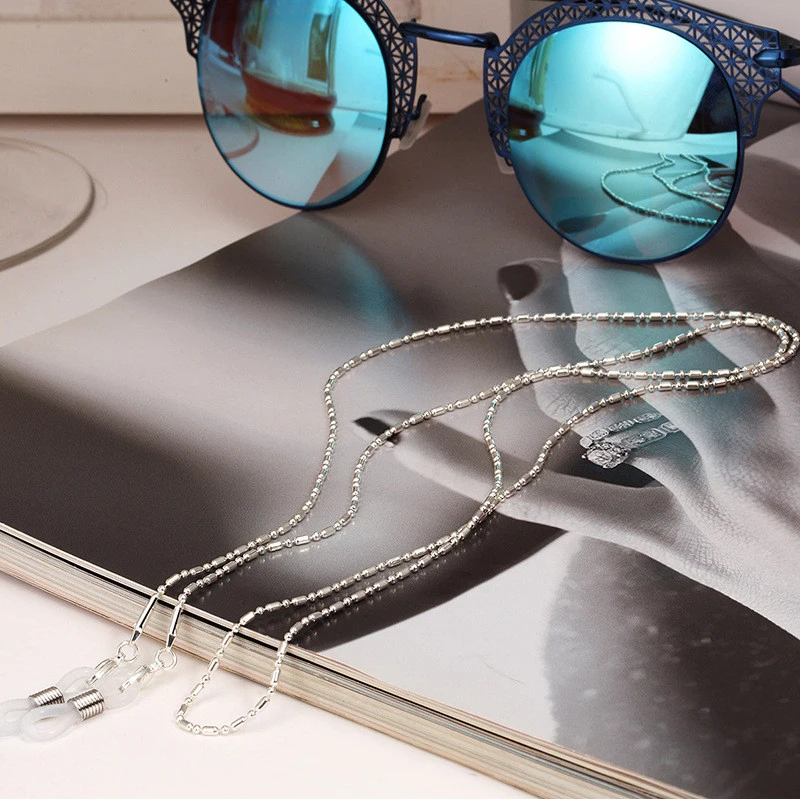 Цепочка для очков украшенная бисером женские металлические солнцезащитные очки