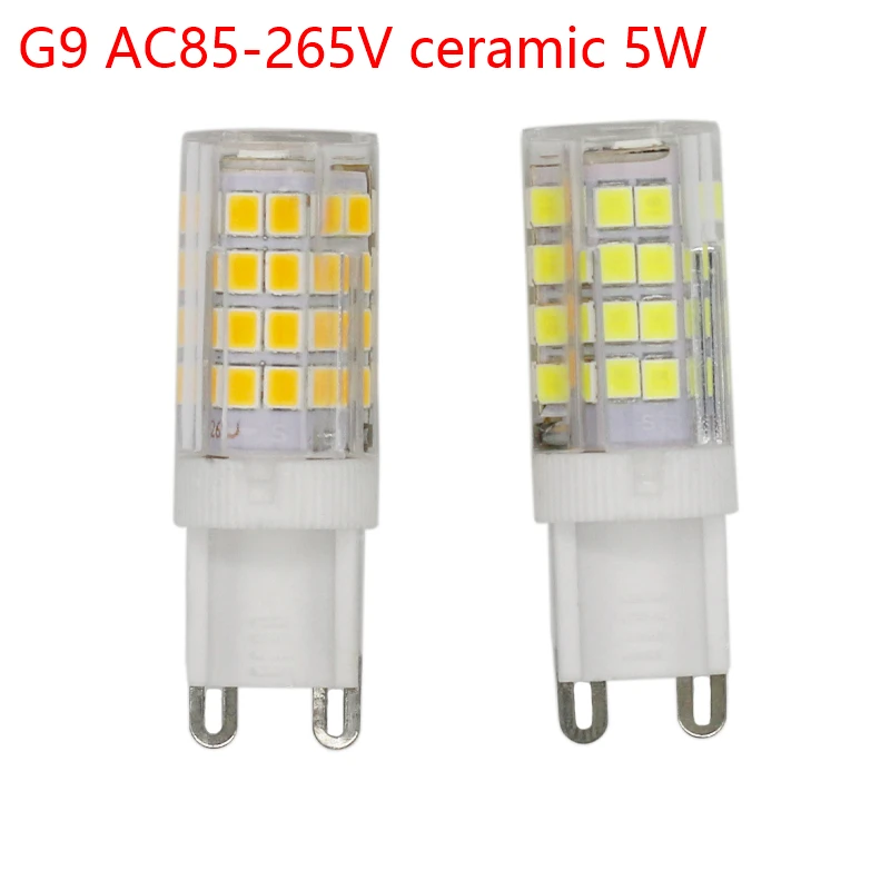 Новый G9 5 Вт AC85V 265V SMD2835 52 светодиода без мерцания заменить 60 галогенные
