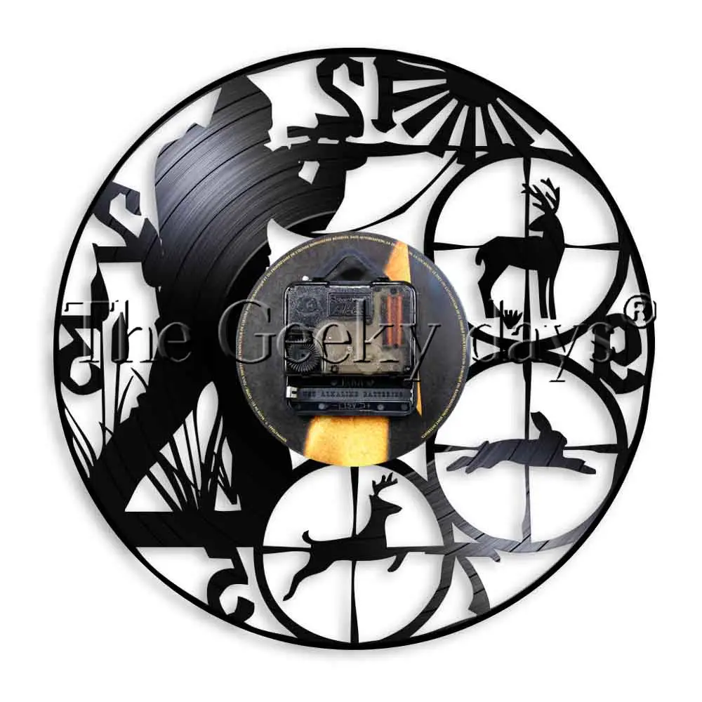 Лесной камуфляж охота Животные виниловых пластинок настенные часы с