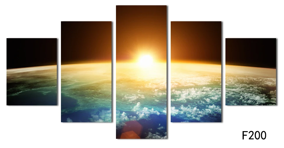 

No Frame 5PCS Unframed The Dawn Of The Universe Wall Painting Star Universe Modern Wall Canvas Art Home Decoration dropshipping