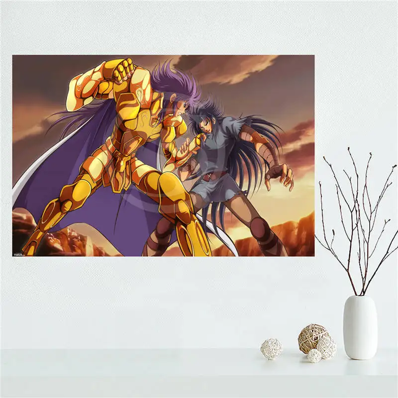 E#627L59 Custom Saint seiya Anime Canvas Painting Wall Silk Poster cloth print DIY Fabric Drop Shipping Y45 | Дом и сад