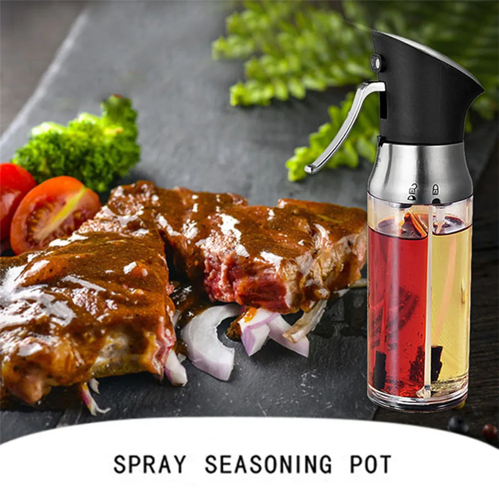 

Efficient Kitchen 2 In 1 Olive Oil Spray Spices Bottle Cooking Gravy Boats For Barbecue BBQ Sprayer Seasoning Bottles Tools