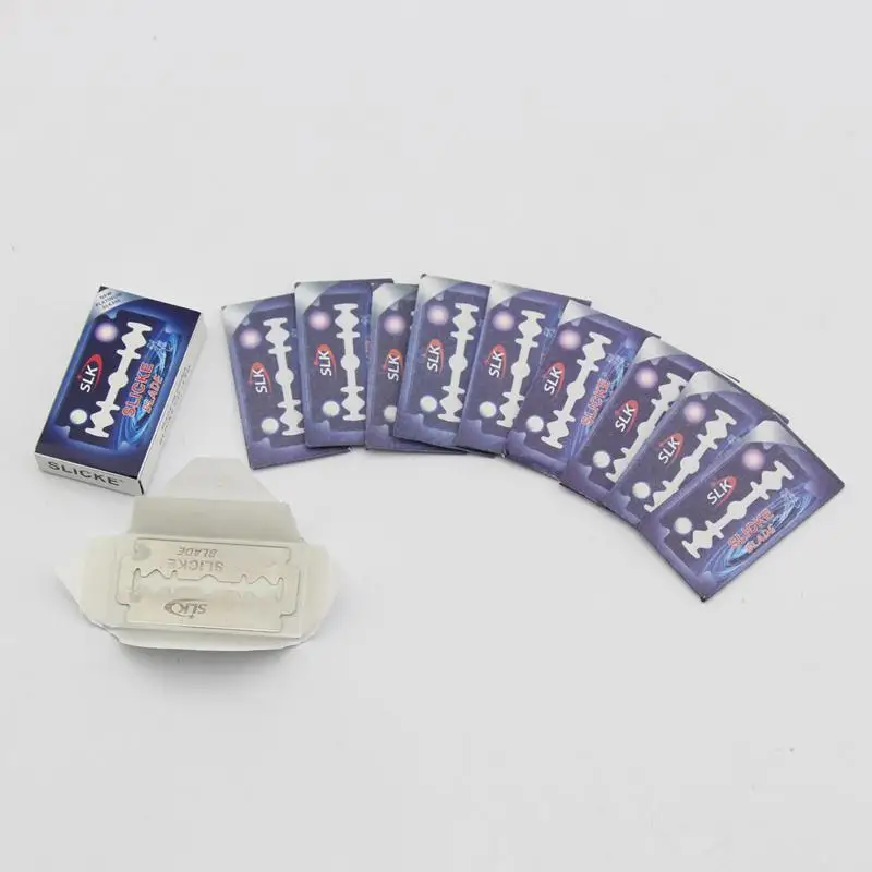 Бритвенные Лезвия для мужчин 100 шт. безопасные бритвы с двойными краями лезвия из