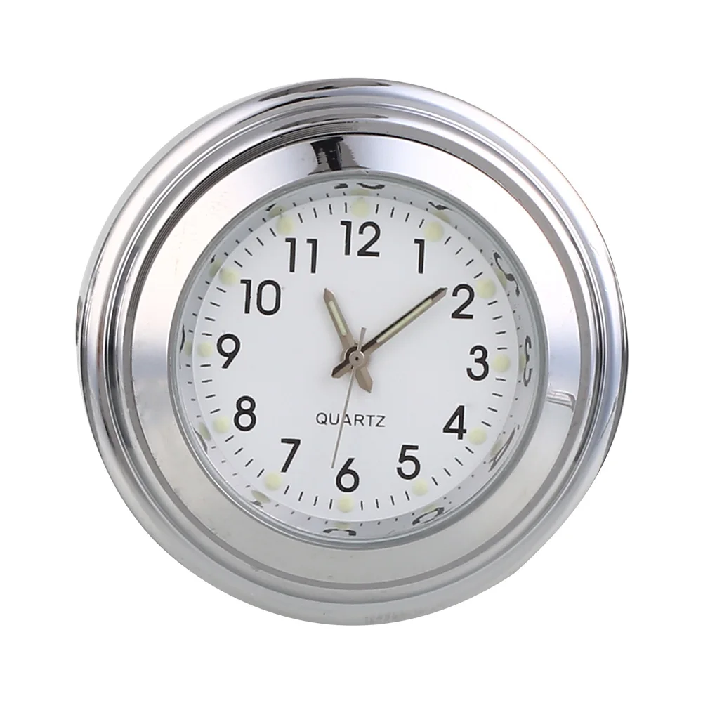 white clock Универсальный мотоцикл светящиеся часы водонепроницаемый термометр температура для мотоцикла с 7/" или 1" Руль - Цвет: white clock