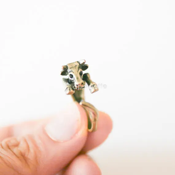 Новинка самое популярное кольцо в виде быка ювелирное изделие животного бычья