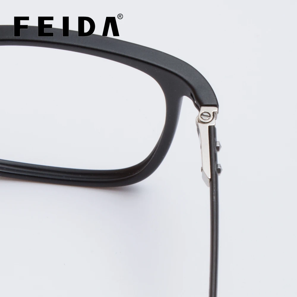 FEIDA ультралегкие TR90 карбоновые очки для близорукости, оправа для мужчин и женщин, прозрачные линзы, компьютерные очки, мужские поддельные очки YX0281