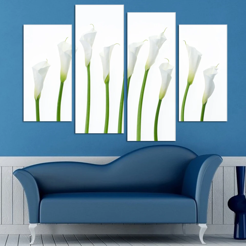 Дешевая 4 Панель горячая Распродажа Современная Настенная краска абстрактная