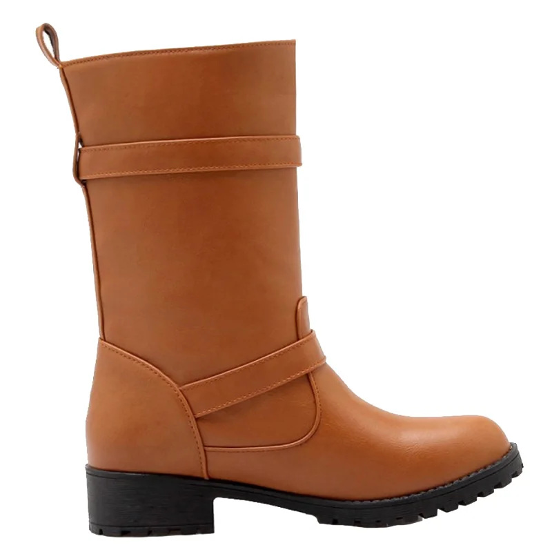 Женские ботинки мартинсы на массивном каблуке из ПУ кожи|Зимние сапоги| |