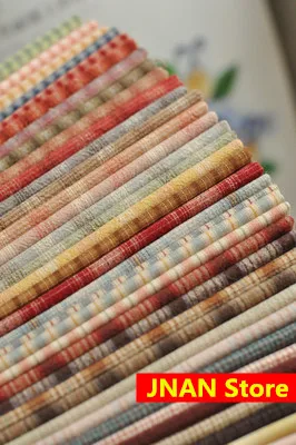 10 штук DIY японская маленькая ткань группа Пряжа-окрашенная ткань, для шитья Лоскутное шитье ручной работы, сетка полоса точка случайный подарок