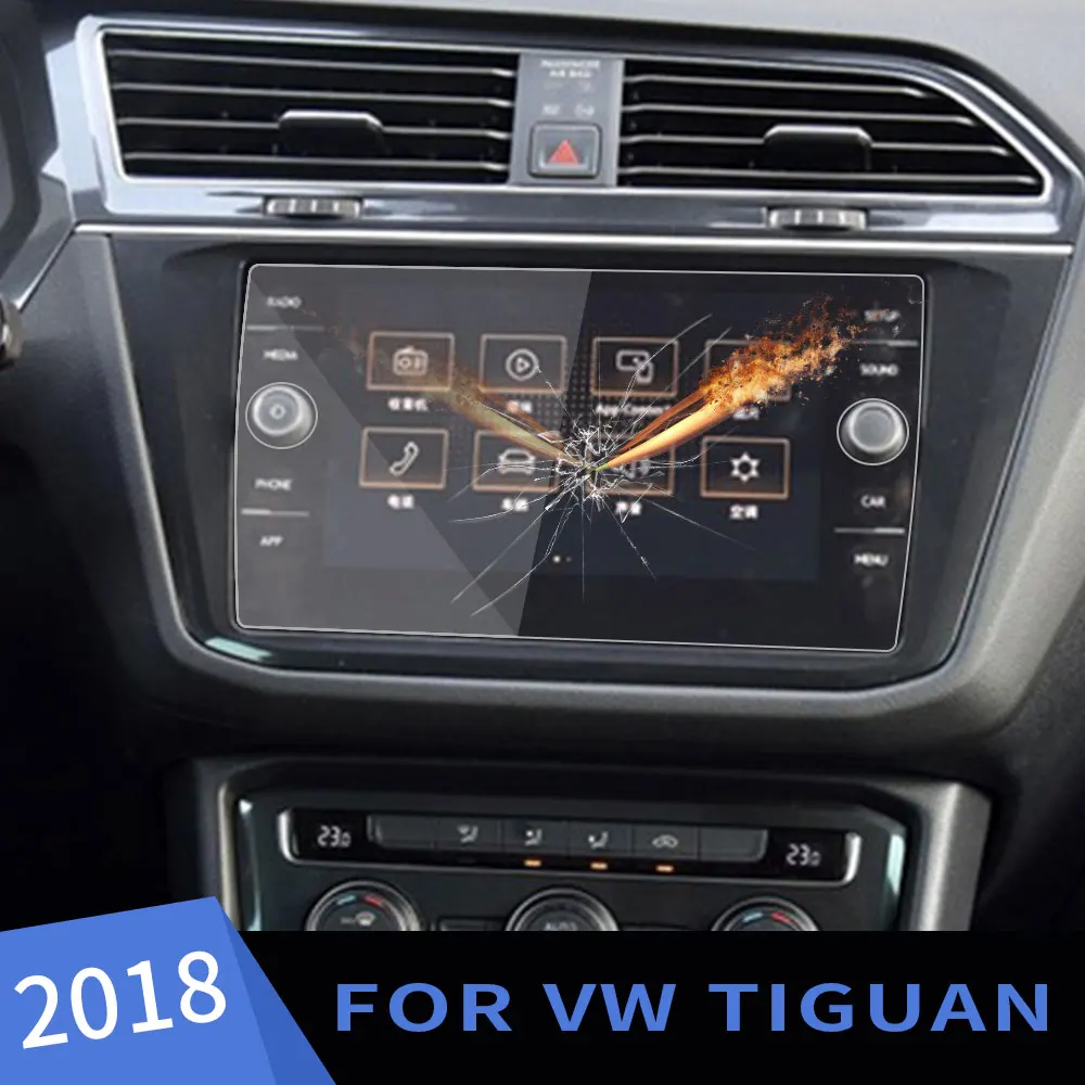 Автомобильная навигация gps экран стекло сталь защитная пленка для Volkswagen VW Tiguan MK2