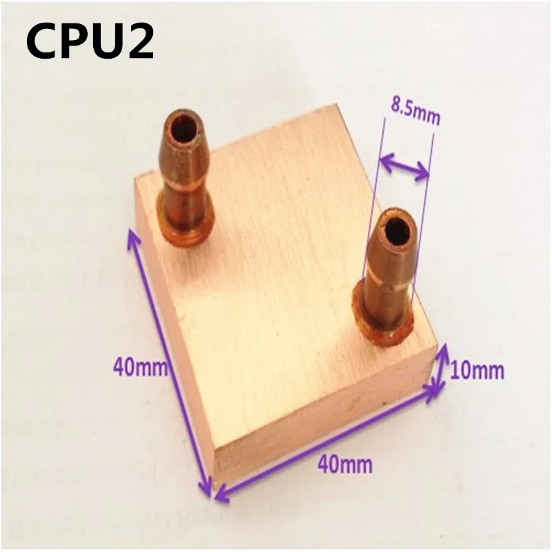 PC cpu GPU Northbridge чистый Медный водоблок универсальный для cpu Радиатор GPU радиатор Intel& AMD& MCU 40X40/40X80/50X50 мм
