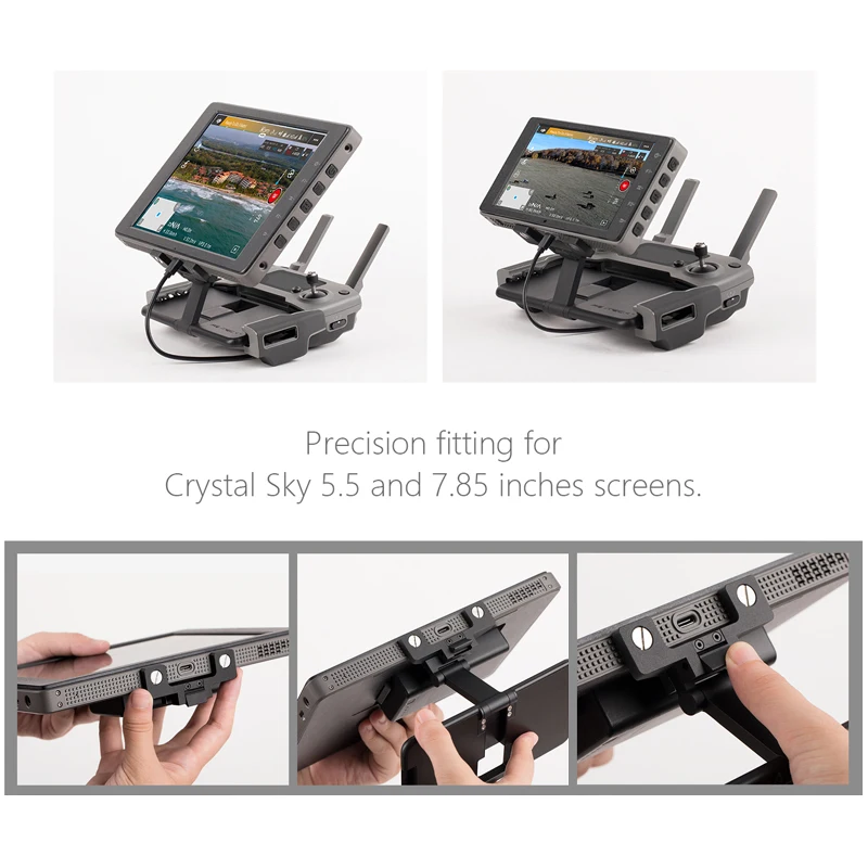 PGYTECH кристаллический Монтажный кронштейн для DJI Mavic 2 Пульт дистанционного управления монитор кронштейн зажим держатель алюминиевый Mavic Air/мини-Дрон