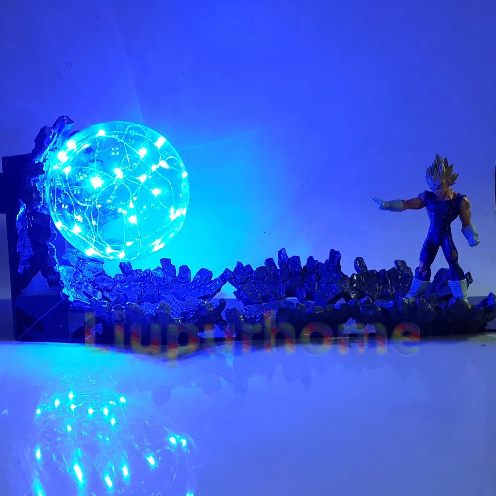 Dragon Ball Led Настольная лампа Вегета Супер Saiyan power Up светодиодное освещение аниме Dragon Ball Супер злой Вегета ночные светильники для Рождества