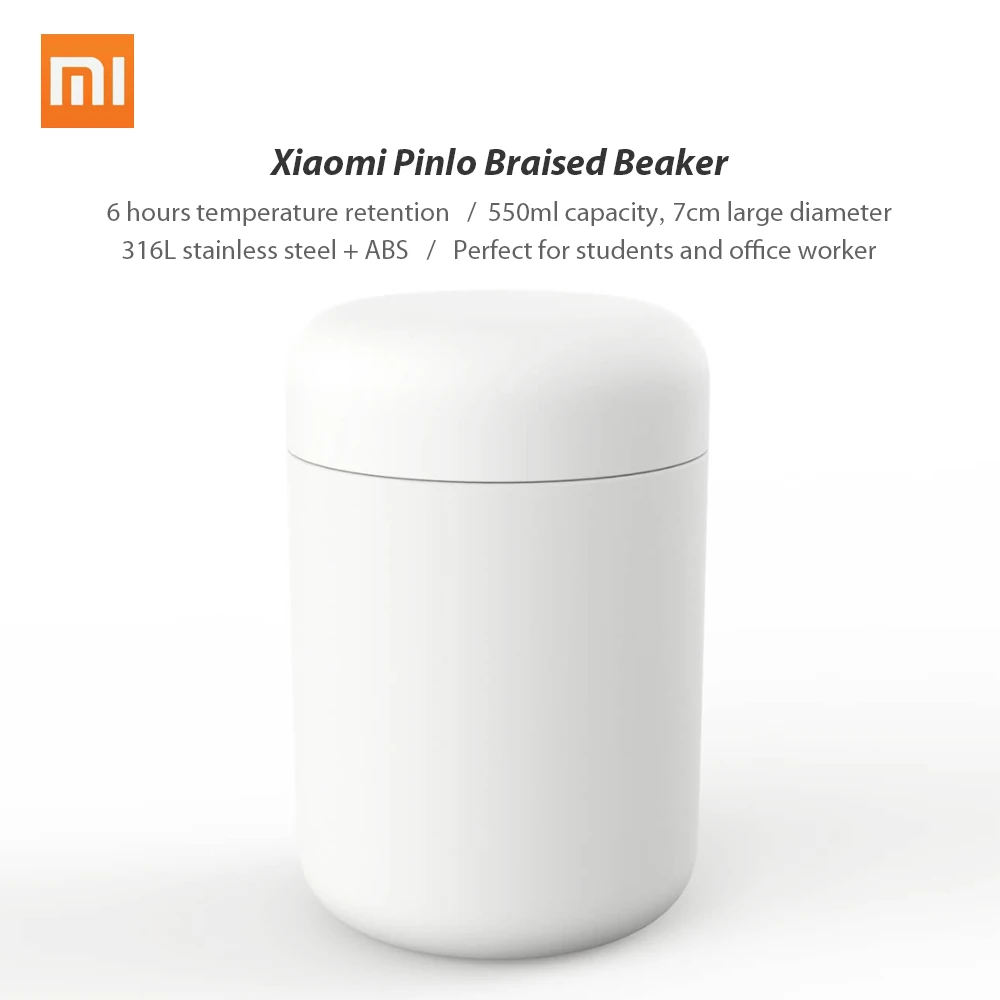 Xiaomi Pinlo термос с вакуумной изоляцией из нержавеющей стали для приготовления пищи тушеный стакан 550 мл Портативный Легкий пищевой термос