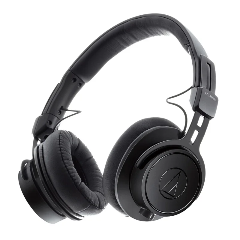 black Аудио Technica ATH-M60x Проводные Наушники Профессиональные мониторные наушники портативные HIFI наушники - Цвет: black