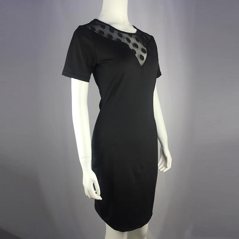 Летнее платье Vestidos сексуальное облегающее открытое женское элегантное в горошек