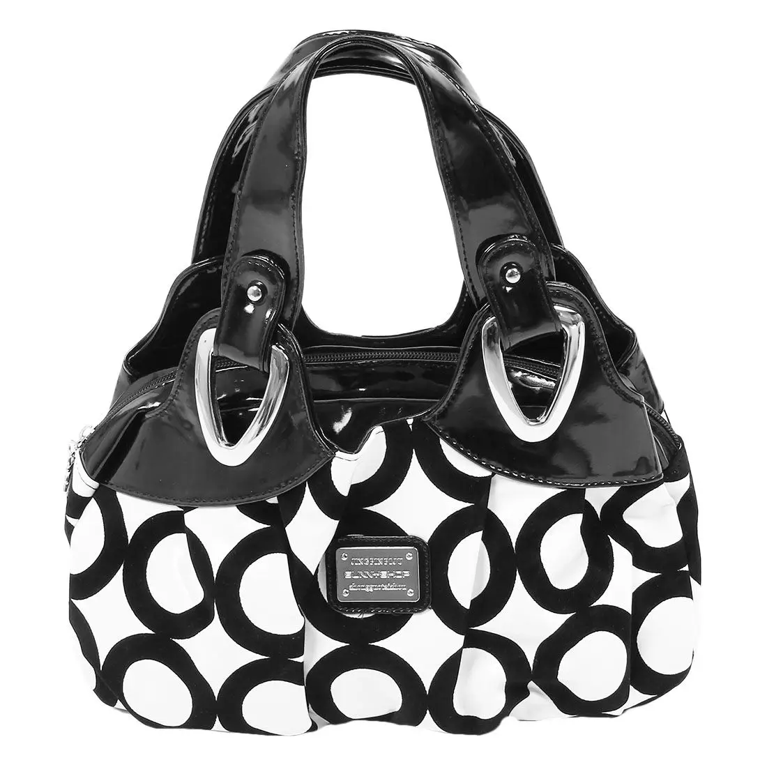 Модная женская сумка из искусственной кожи тоут портфель черный круг|tote bag|bag