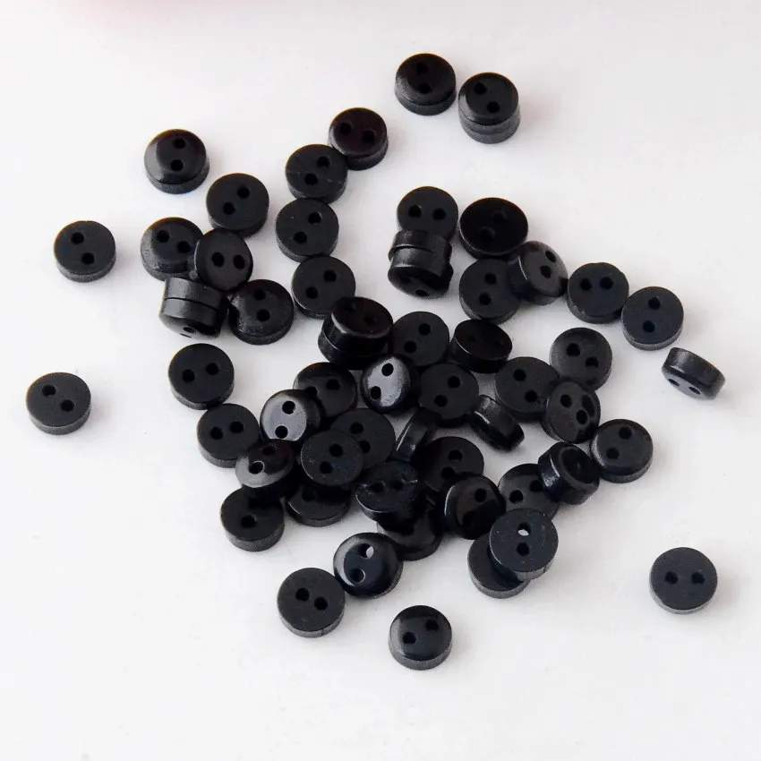 Бесплатная доставка-100 шт. круглые черные полимерные пуговицы для рубашек ручной