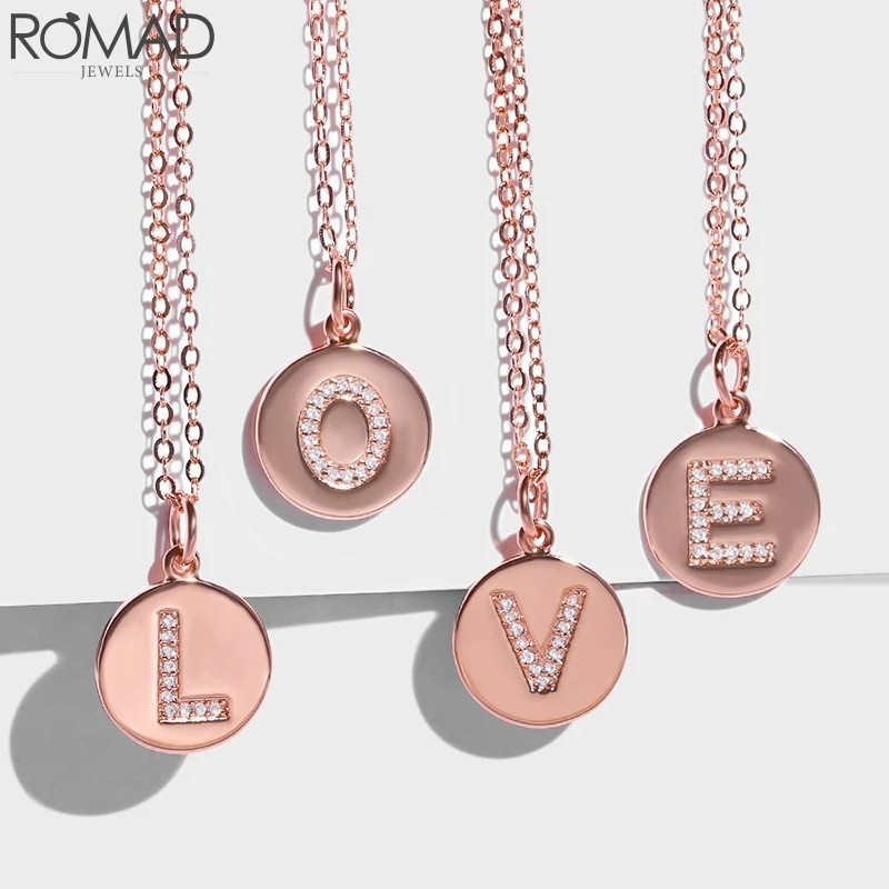 ROMAD 26 подвеска с надписью на английском ожерелье для мужчин и женщин в стиле