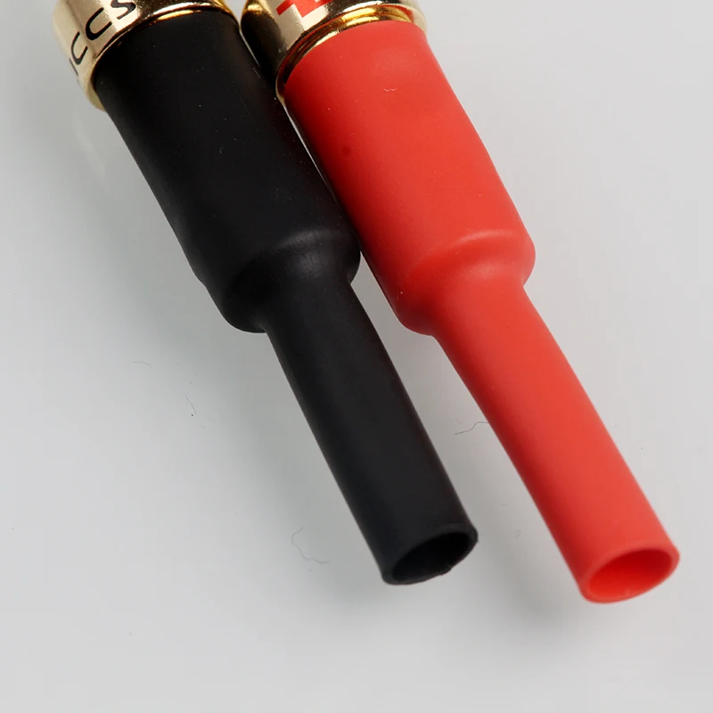 8 шт. медные прямые разъемы для музыкального аудио с термоусадочными