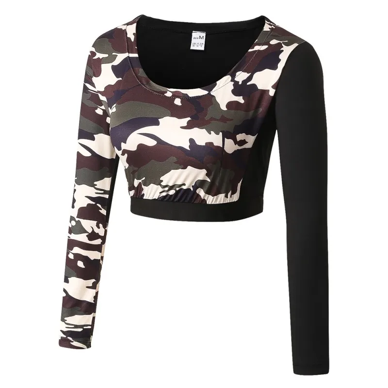 

Women's Summer Camouflage Print Slim Fitness T-Shirts Tops For Male Quick Dry Elastic Workout Short Sleeve Tees Shirts