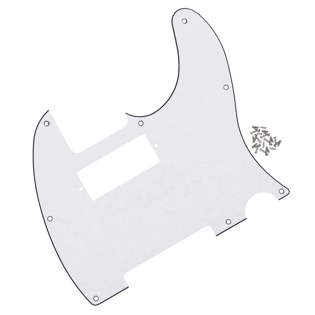 Белый 3Ply Pickguard Tele MINI Humbucker Накладка для защиты деки с винтами Guitar|humbucker pickguard|mini