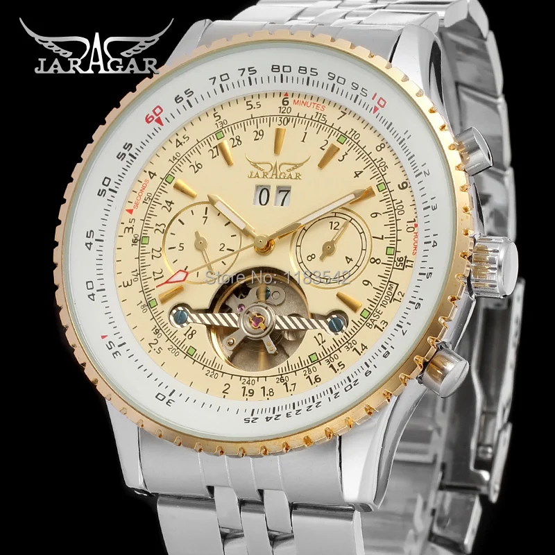JARGAR JAG034M4T1 автоматические Модные наручные часы серебряные с ремешком из