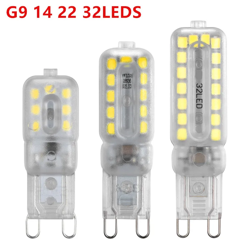 

G9 LED 14LED 22LED 32LED AC 220V 230V 240V G9 lamp Led bulb SMD 2835 LED g9 light Replace 30/40W halogen lamp light