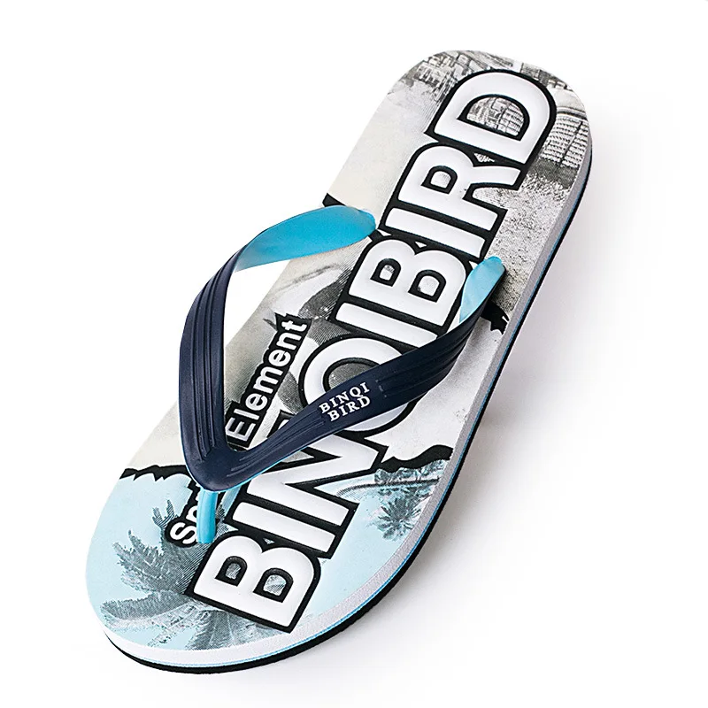 Шлепанцы мужские летние модные износостойкие сандалии и тапочки Нескользящие