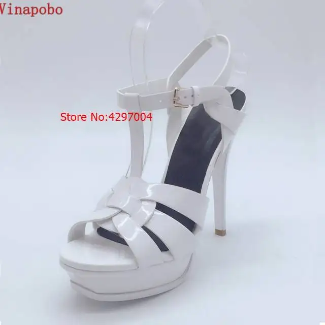 10cm Vinapobo/Новинка года; 11 цветов; женская обувь на платформе и высоком каблуке 14/10 см; пикантные вечерние женские свадебные босоножки - Цвет: 10cm