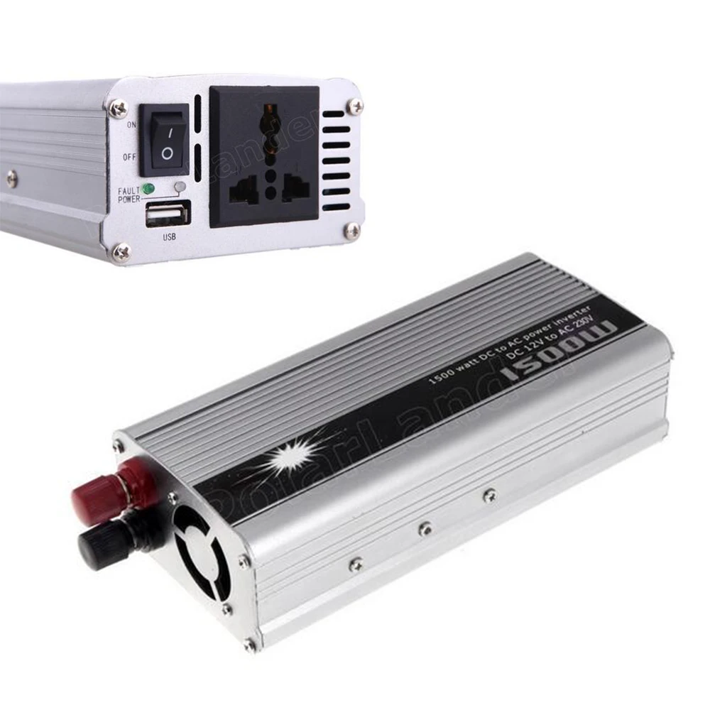 

Car Power supply 1500W Transformer Vehicle converter Inverter DC 12V to AC 220V modified sine wave USB Charger