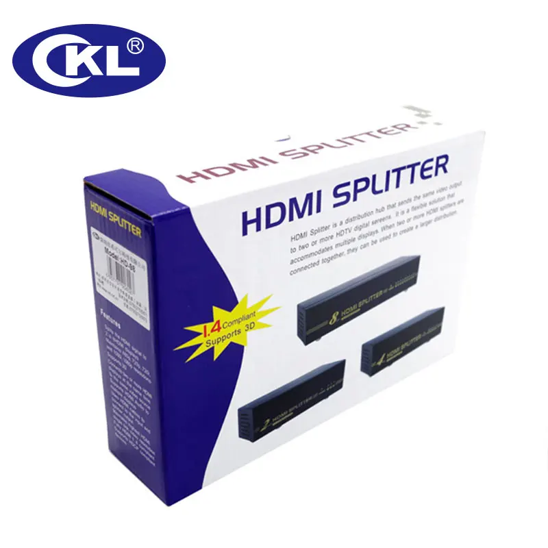 CKL 8- HDMI  1x8 HDMI    1, 4 V 3D 1080P    HDTV Xbox PS3 PS4  HD-98