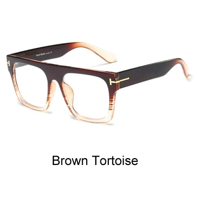 Brown Tortoise Ralferty винтажные квадратные очки Женские Ретро оправы для очков Модные мужские очки в черепаховой оправе Близорукость Оптические очки F95167 - Цвет оправы: Brown Tortoise