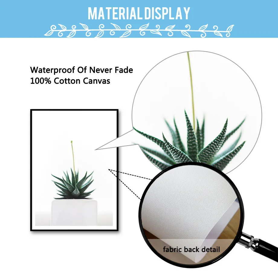 Agave зеленые листья цитаты настенная живопись холст постеры и принты