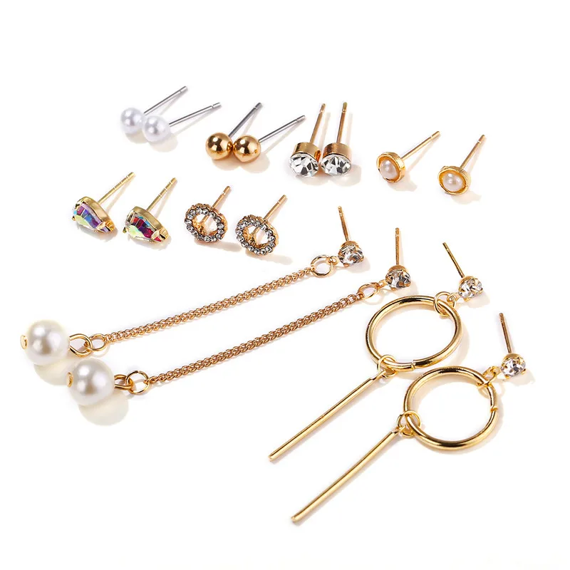 AY Модные металлические серьги с длинной цепочкой набор для женщин ювелирные