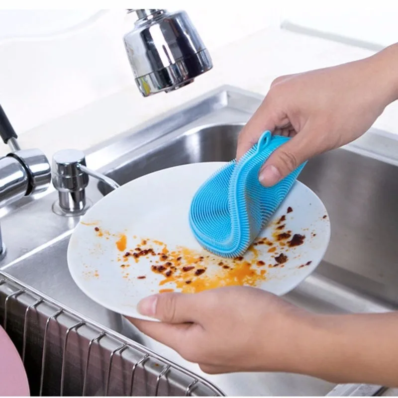 Круглая силиконовая Мочалка для посуды 1 шт. | Дом и сад