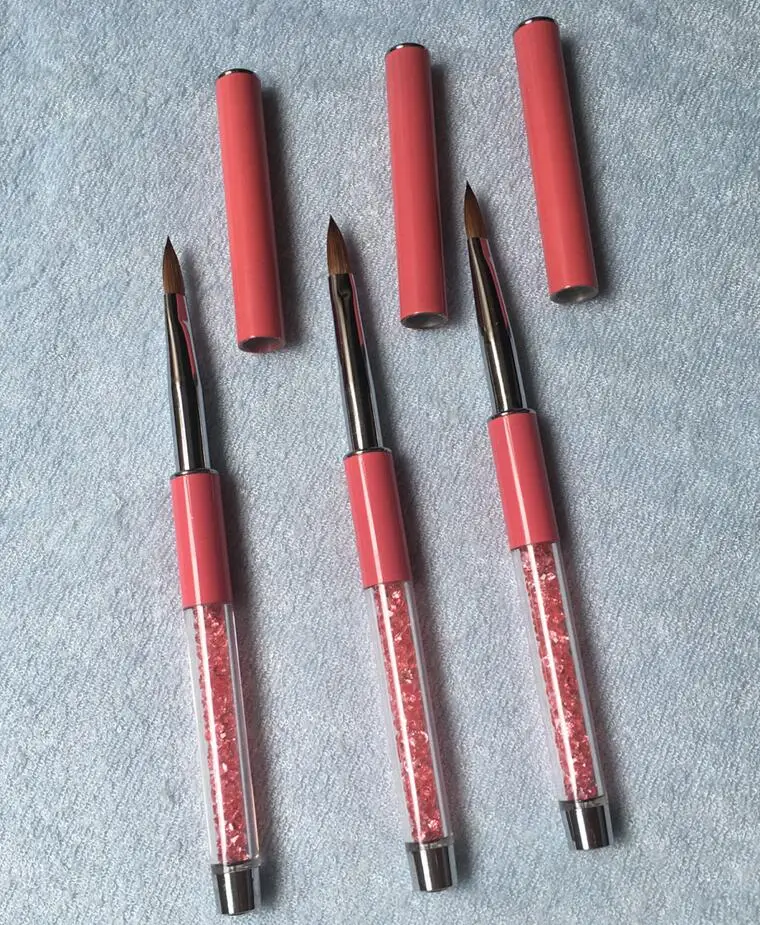 

Freeshipping Wholesale Nail Tools #8#10#12 New Design Pure kolinsky professional Diamond painting flower Nail acrylic brush