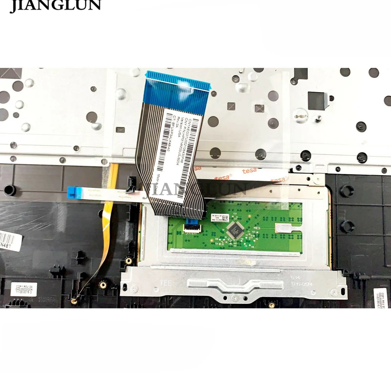 JIANGLUN для HP Pavilion 15-BC 15T-BC000 подставка рук с клавиатурой подсветкой и Touc hp ad 858971-001 |