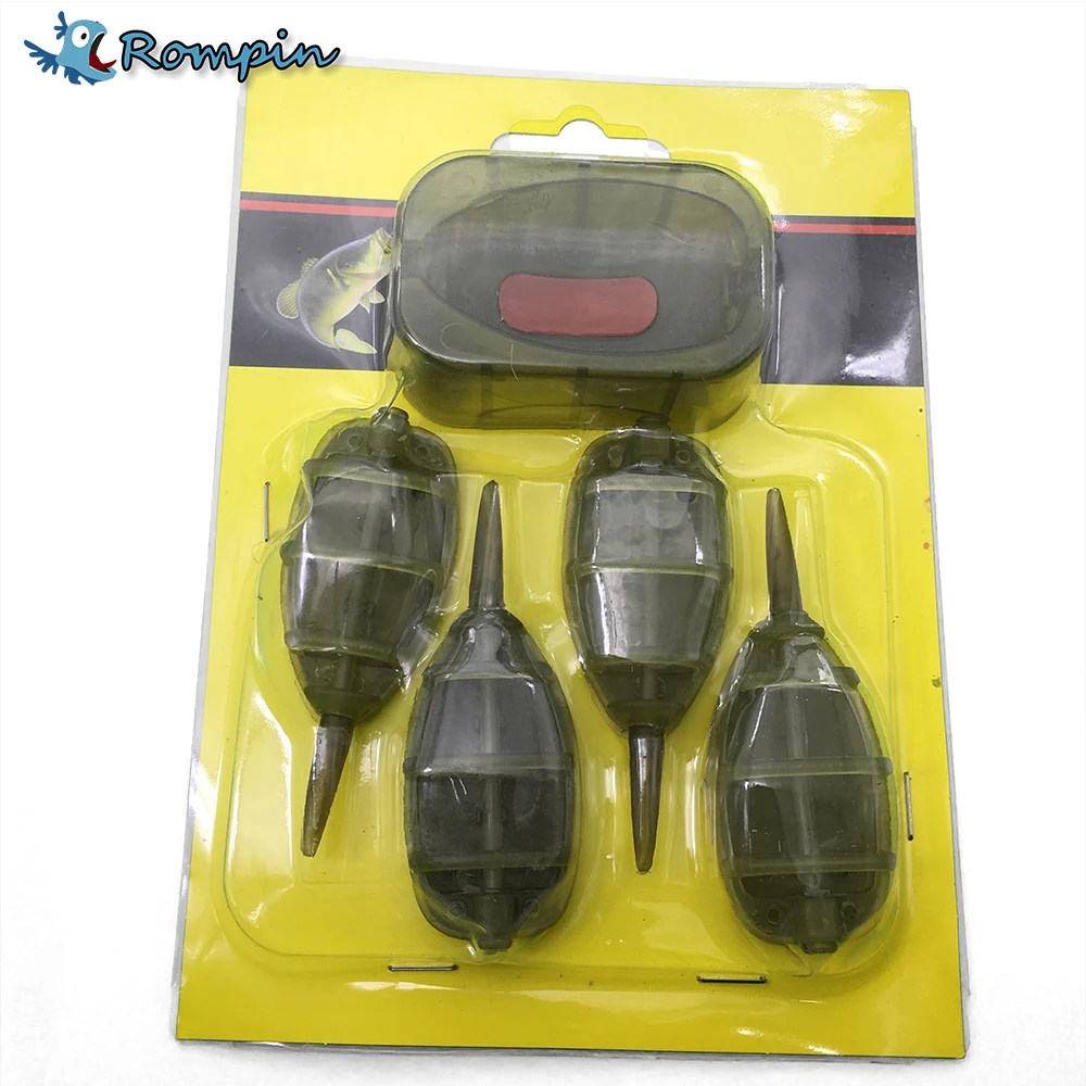 Rompin 4 шт./компл. (15 г 20 25 30 г) карп рыбалка инструмент для подачи встроенный метод с